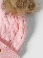 Конфетный шапка, детская, вязаная, зимняя, унисекс