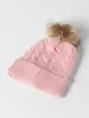Конфетный шапка, детская, вязаная, зимняя, унисекс