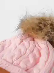 Конфетный шапка, детская, вязаная, зимняя, унисекс