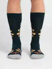 Черный носки мужские, высокие, цветные, с принтом, хлопковые