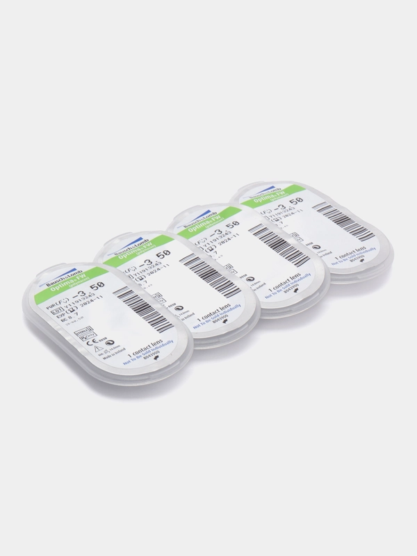 Контактные линзы Optima FW, 4pk, R 8,7, (-0.50) - (-9.00)