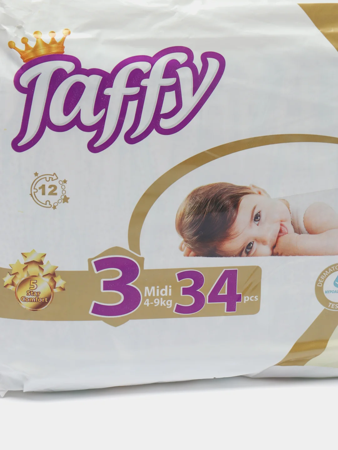 Подгузники Taffy Premium, 4-9 кг, 34 штук
