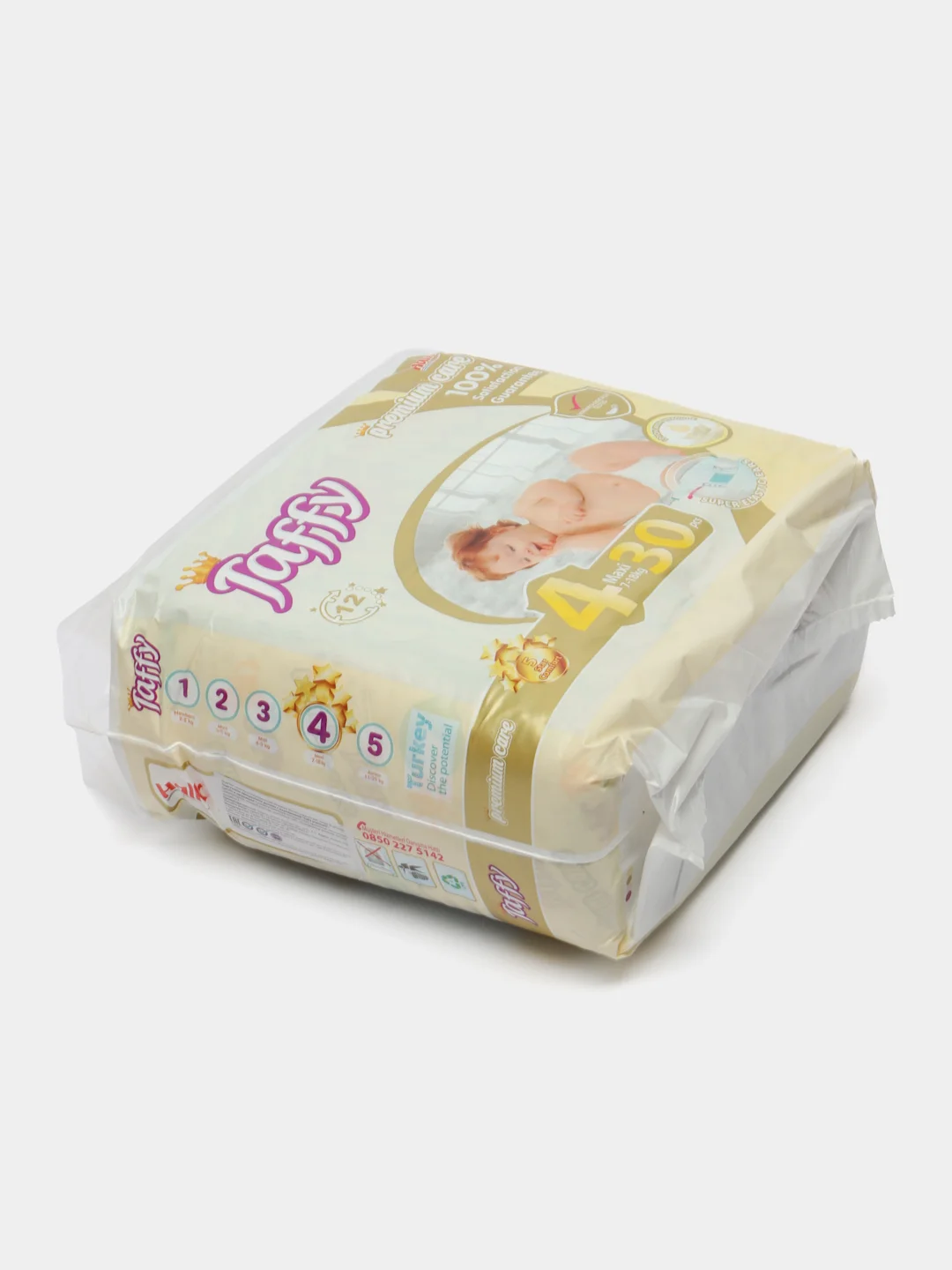 Подгузники Taffy Premium, 7-18 кг, 30 штук
