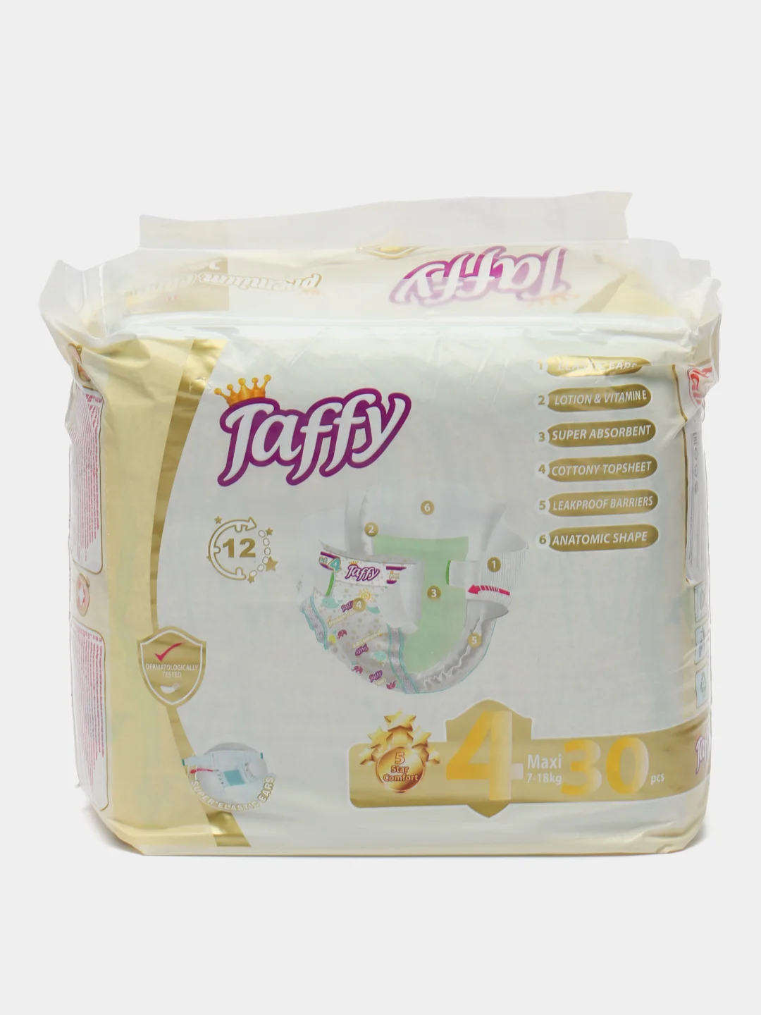 Подгузники Taffy Premium, 7-18 кг, 30 штук