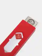 Красный электронная зажигалка USB, спиральная, ветрозащитная, без огня