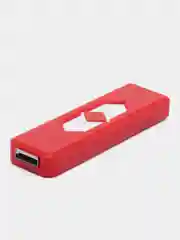 Красный электронная зажигалка USB, спиральная, ветрозащитная, без огня