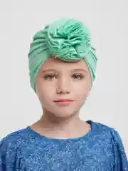 Зеленый шапка для девочки Тюрбан детский, Чалма для малышей