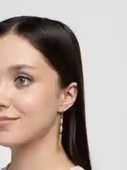 Женские позолоченные серьги "Багира"