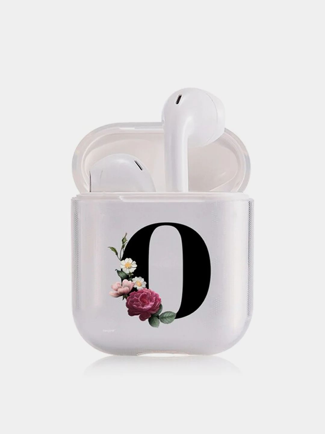 Бронзовый чехол для наушников Apple AirPods 1, 2, 3, Pro, пластиковый прозрачный с буквой