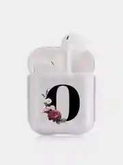 Бронзовый чехол для наушников Apple AirPods 1, 2, 3, Pro, пластиковый прозрачный с буквой