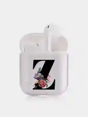 Кремовый чехол для наушников Apple AirPods 1, 2, 3, Pro, пластиковый прозрачный с буквой