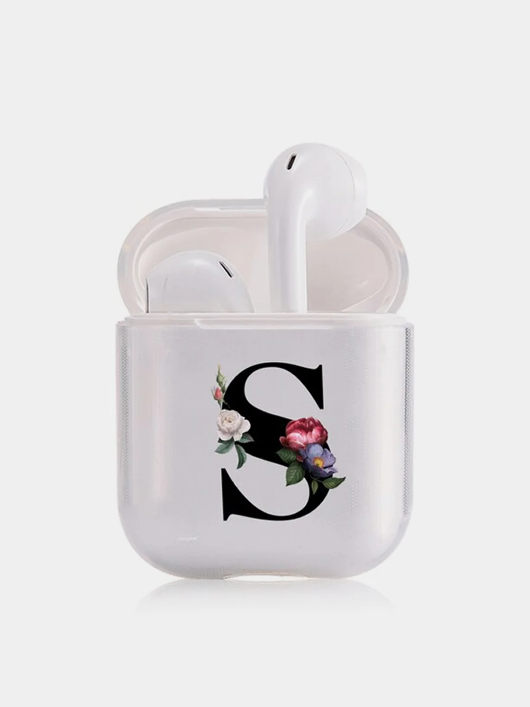 Медный чехол для наушников Apple AirPods 1, 2, 3, Pro, пластиковый прозрачный с буквой