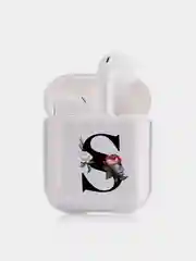 Медный чехол для наушников Apple AirPods 1, 2, 3, Pro, пластиковый прозрачный с буквой