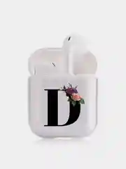 Прозрачный чехол для наушников Apple AirPods 1, 2, 3, Pro, пластиковый прозрачный с буквой