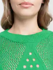 Белый женский вязаный джемпер