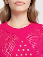 Фуксия женский вязаный джемпер