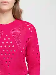 Фуксия женский вязаный джемпер