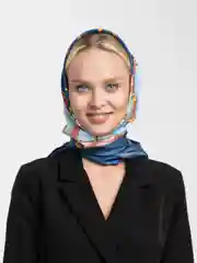 Голубой платок женский