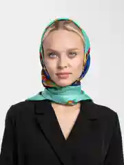 Бирюзовый платок женский