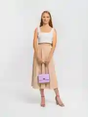 Фиолетовый сумка женская через плечо, с цепочкой
