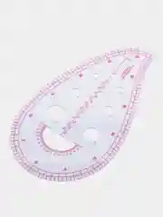 Лекало портновское "Капля", метрическое, с проймой, 25 х 13,5 см