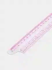 Лекало портновское метрическое "Сабля", прозрачное, толщина 0,5 мм, 60 х 7 см
