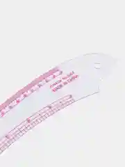 Лекало портновское метрическое "Сабля", прозрачное, толщина 0,5 мм, 60 х 7 см