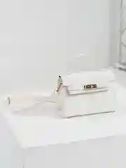 Белый сумка женская, маленькая, на плечо