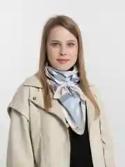 Голубой платок женский