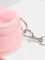 Розовый наручники для БДСМ, эко-кожа, мягкие