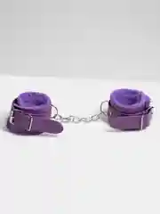 Фиолетовый пушистые наручники для БДСМ