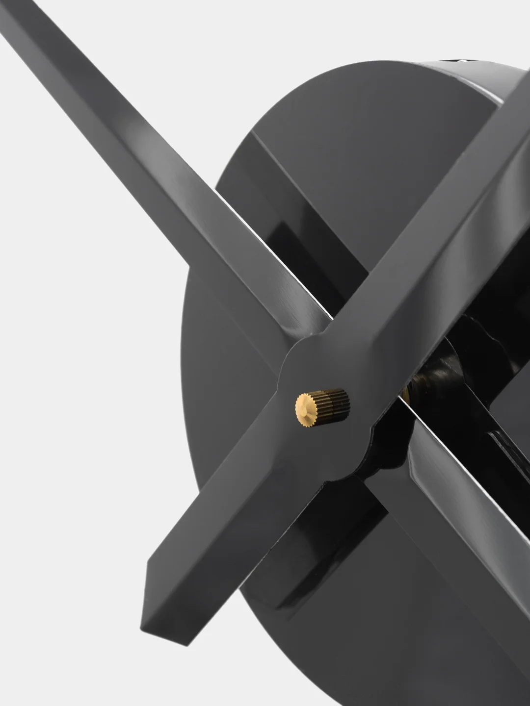 Черный часы настенные без цифр 3D "Simple" бесшумный механизм со стрелками