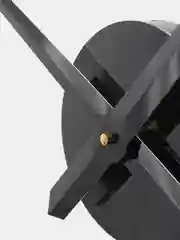Черный часы настенные без цифр 3D "Simple" бесшумный механизм со стрелками