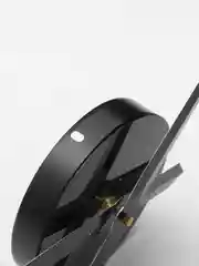 Черный часы настенные без цифр 3D "Simple" бесшумный механизм со стрелками