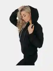 Черный костюм женский спортивный, с брюками