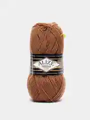 Песочный хаки пряжа Alize Superlana Klasik,  25% Шерсть 75% Акрил, 100 г, 280 м