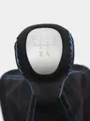 Синий ручка КПП Ваз 2110, 2112, 2111, экокожа со строчкой, 3 цвета