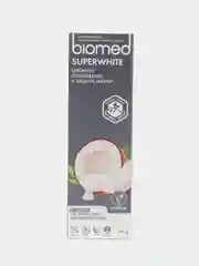 Зубная паста BIOMED Superwhite, для чувствительной эмали, отбеливающая с кокосом, 100 г