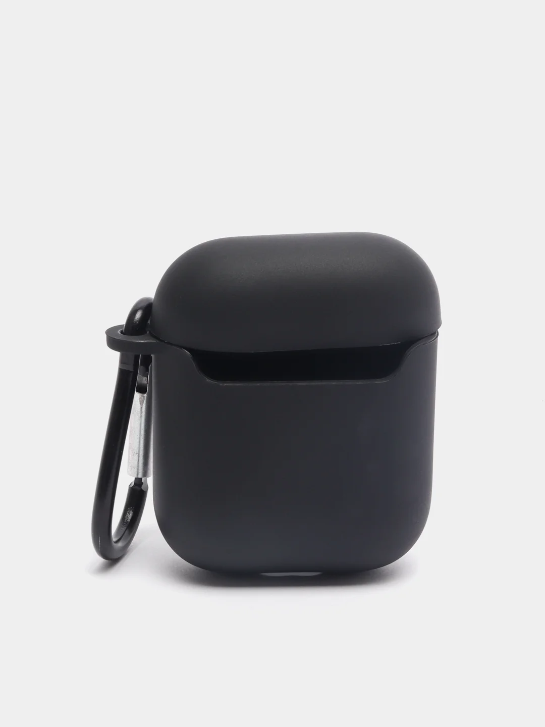 Кремовый чехол для наушников Apple Airpods 1 / 2 / 3 / Pro силиконовый с карабином