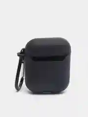 Кремовый чехол для наушников Apple Airpods 1 / 2 / 3 / Pro силиконовый с карабином