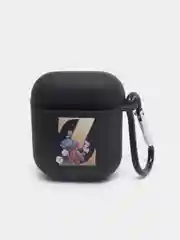 Кремовый чехол для наушников Apple Airpods 1 / 2 / 3 / Pro силиконовый с карабином