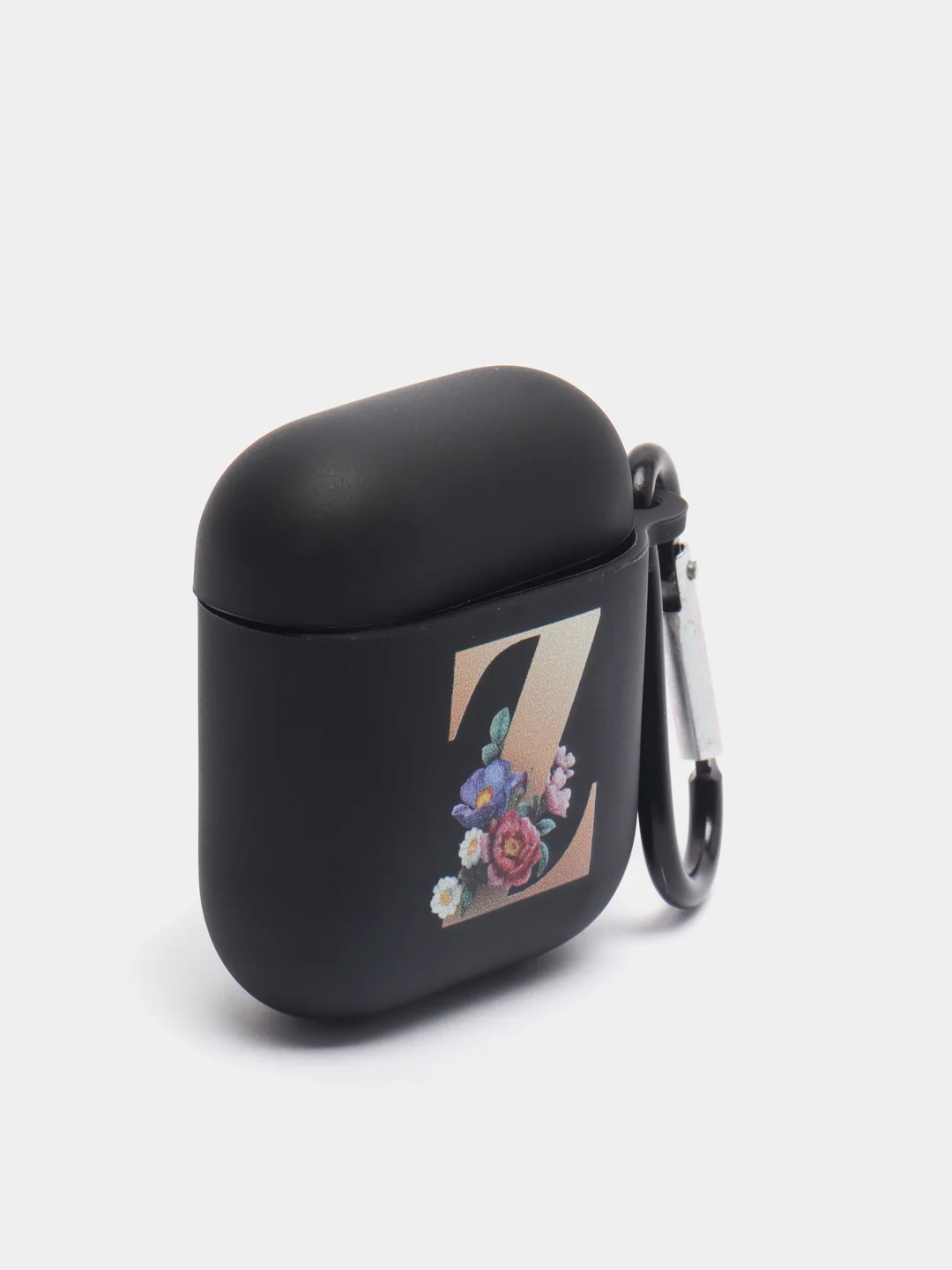 Кремовый чехол для наушников Apple Airpods 1 / 2 / 3 / Pro силиконовый с карабином