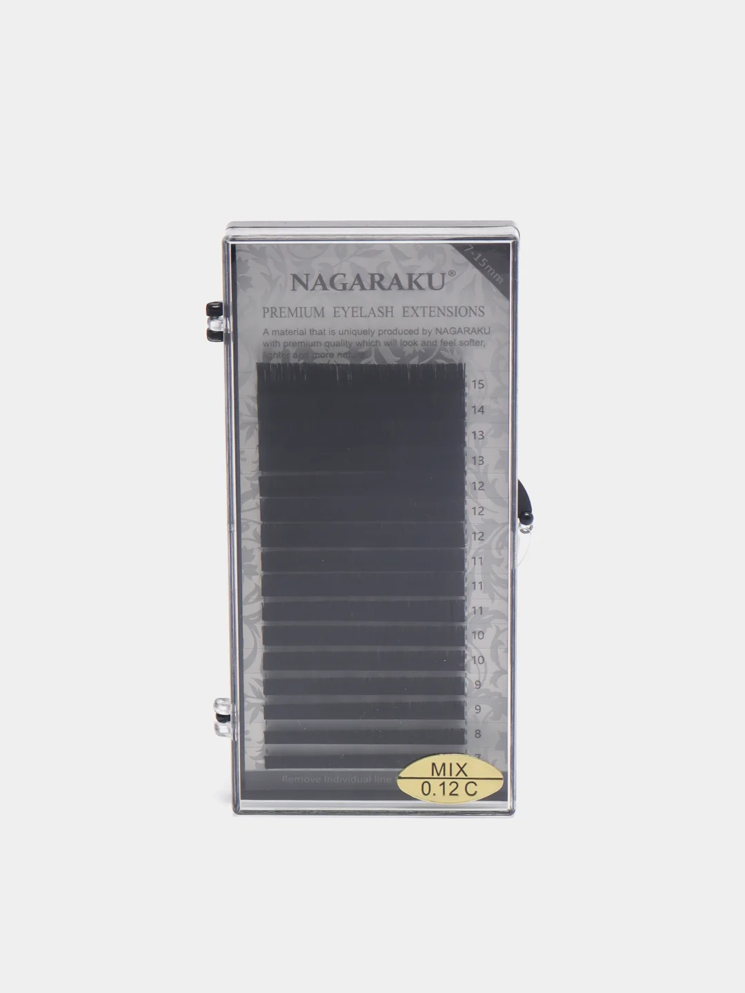 Ресницы для наращивания Нагараку Nagaraku, Mix 7-15 мм