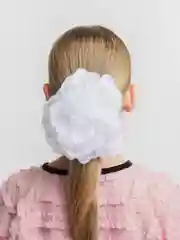 Бант белый праздничный для девочек