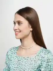 Молочный цепочка-чокер из цветных бусин, бисера