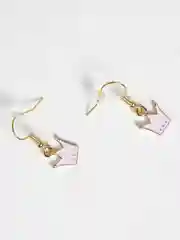 Розовый женские серьги-подвески в форме короны