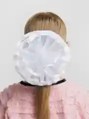 Конфетный банты школьные, белые, на резинке,  на 1-е сентября