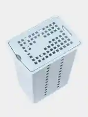 Корзина для белья с крышкой "Виолетта", 30 л, 37 х 25 х 48 см, голубая