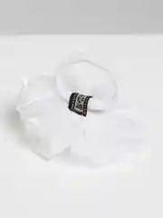 Белый школьный бант на резинке