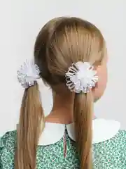 Слоновая кость белые бантики, на резинке, для волос, школьные